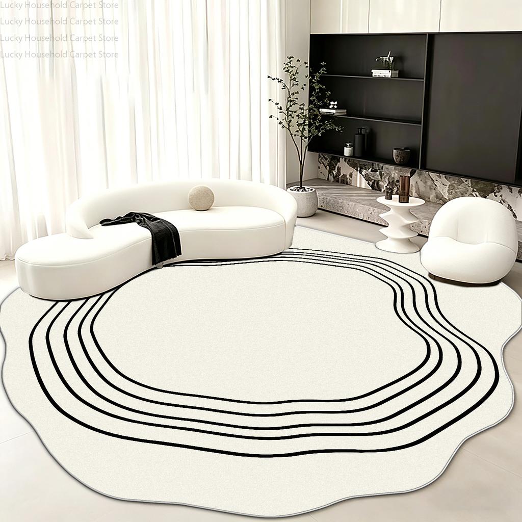 Modern Simple Style Living Room Rugs Non-slip Carpet for Room Cloakroom Dressing Table Mat Easy Clean Alien Carpets Soft Flannel