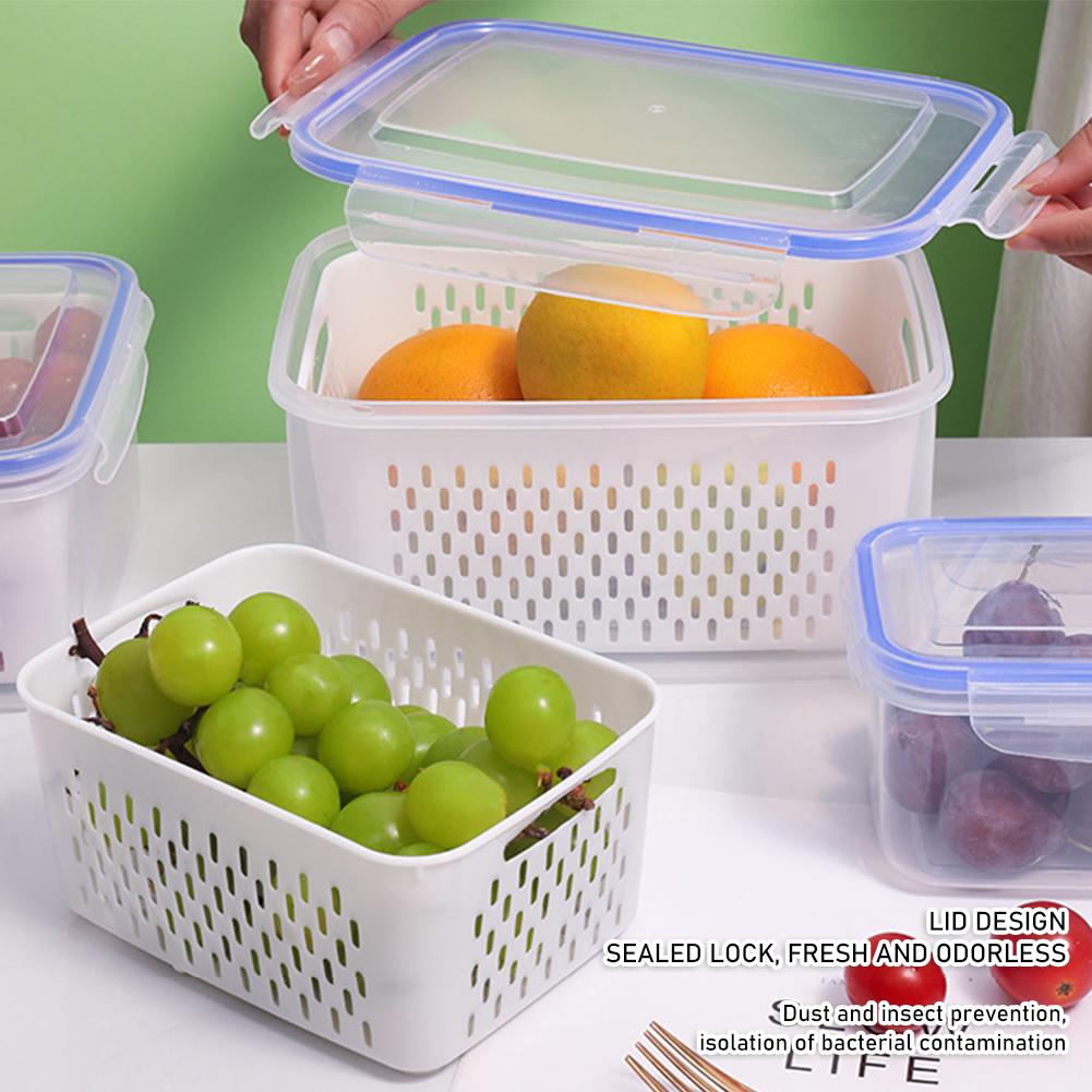 3 In 1 Fruit Storage Containers For Fridges Space-Saving Health Meal Preps Routine
