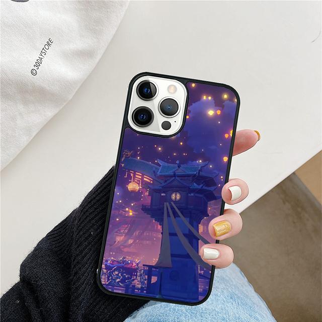 Чехол для телефона Genshin Impact Для iPhone 17 Air 15 16 Чехол 11 13 14 Pro Max 12 Plus Max Fundas