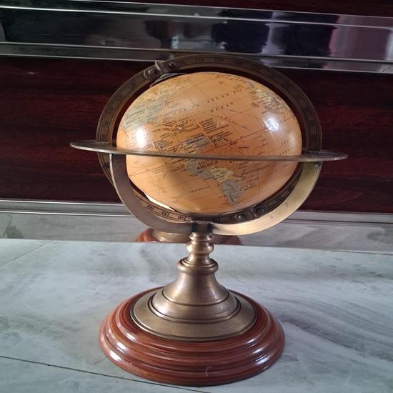Brass Armillary Sphere Globe Nautical Desk Decor 30.48 cm Wedding Anniversary Birthday Home Office Study Room Decor