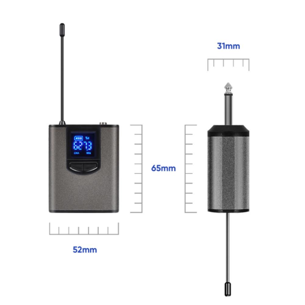 UHF Wireless Microphone Lavalier Headworn With Bodypack Transmitter Rechargeable Receiver 1/4" Output For Teaching Speaking