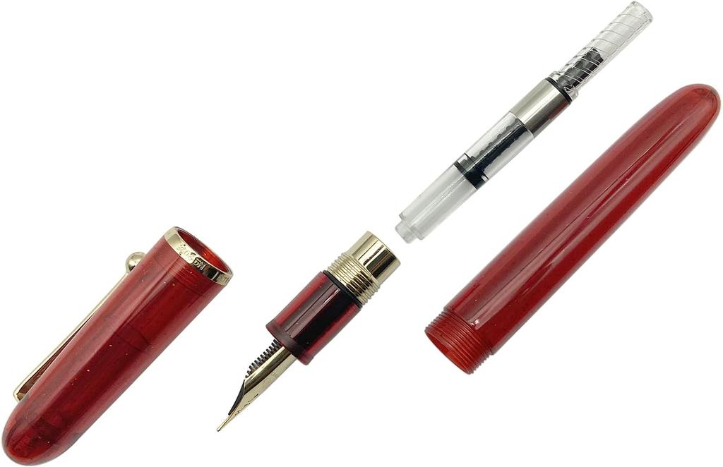 Gullor Acrylic Fountain Heartbeat Medium Nib Pen, Tip, Black, (0.7mm)