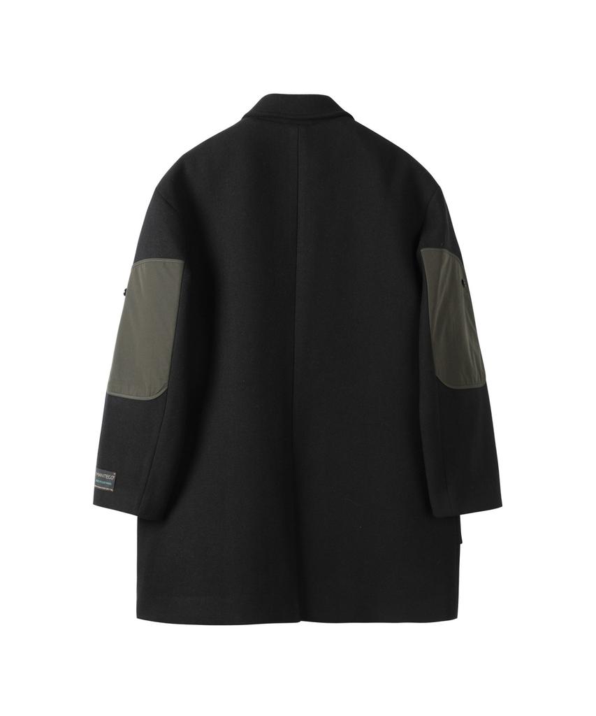 Recode Sleeve Patch Cargo Worker Half Coat_Rkcaw24609Bkx