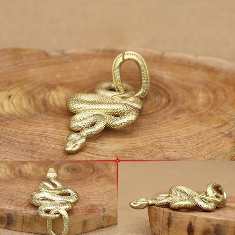Copper Brass Mini Snake Antique Bronze Decor Figurines For Interior Decoration Desktop Ornament Pure Copper Miniatures Statue