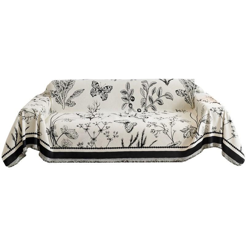 Retro French Sofa Towel Cover Cloth Full Covered Chenille Four Seasons Universal Light Luxury High Sense Sofa Cushion Cover