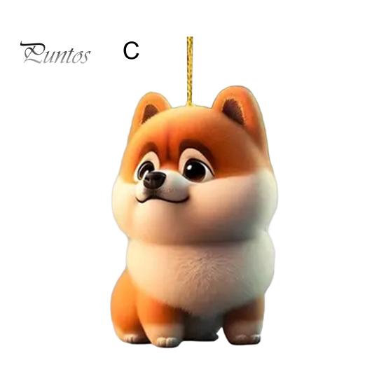 Подвесное украшение для автомобиля, симпатичная собачка, подвеска для зеркала заднего вида с шнурком, простая в установке акриловая подвеска для автомобильного зеркала