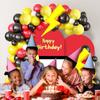 Cartoon Game Balloon Garland Arch Kit Red Black Yellow Lightning Balloons for Cartoon Ball Birthday Party Decorations