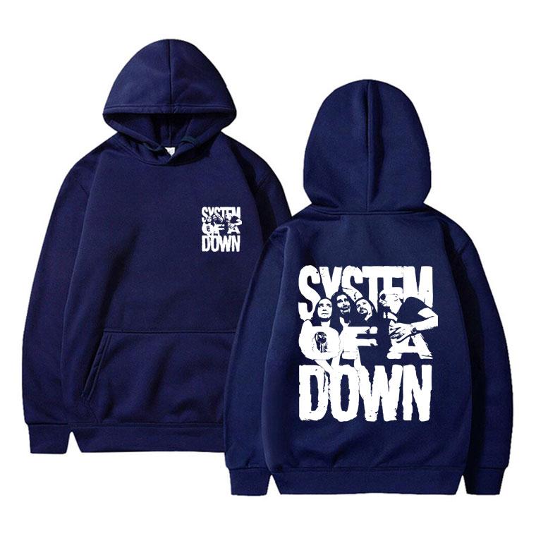 90s Alternative Metal Rock Band System of A Down Graphic Hoodie Men Women Casual Popular Sweatshirt Man Vintage Cotton Hoodies