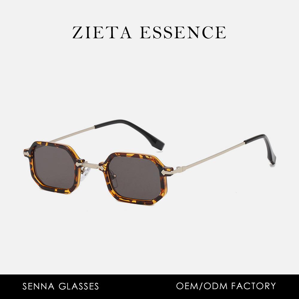 Small Square Metal Sunglasses Anti-Blue Outdoor Sunshade Glasses Square Retro Sunglasses