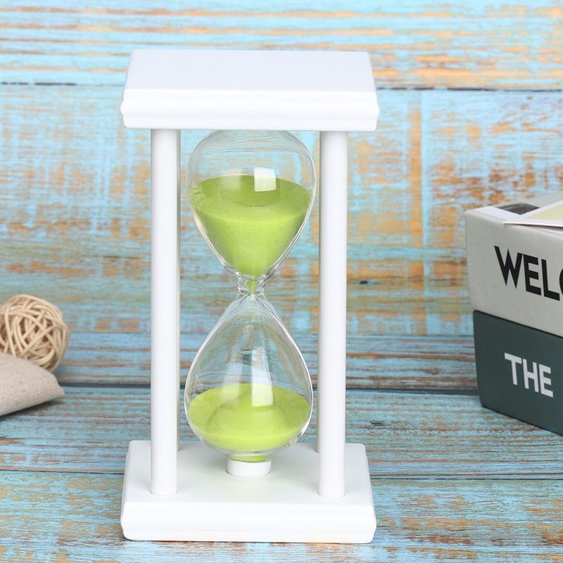 Multicolor Wooden Hourglass: 5/15/30 Minute Timer for Kids' Brushing & Creative Decor