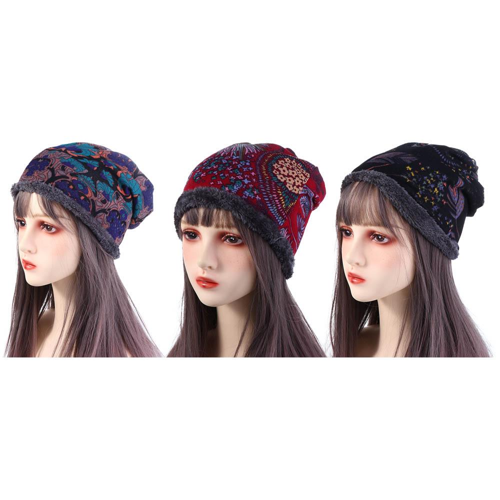 Korean Soft Neck Warm Multifunctional Warmer Plus Velvet Women Hat Velvet Bonnet Bib Hats Beanie