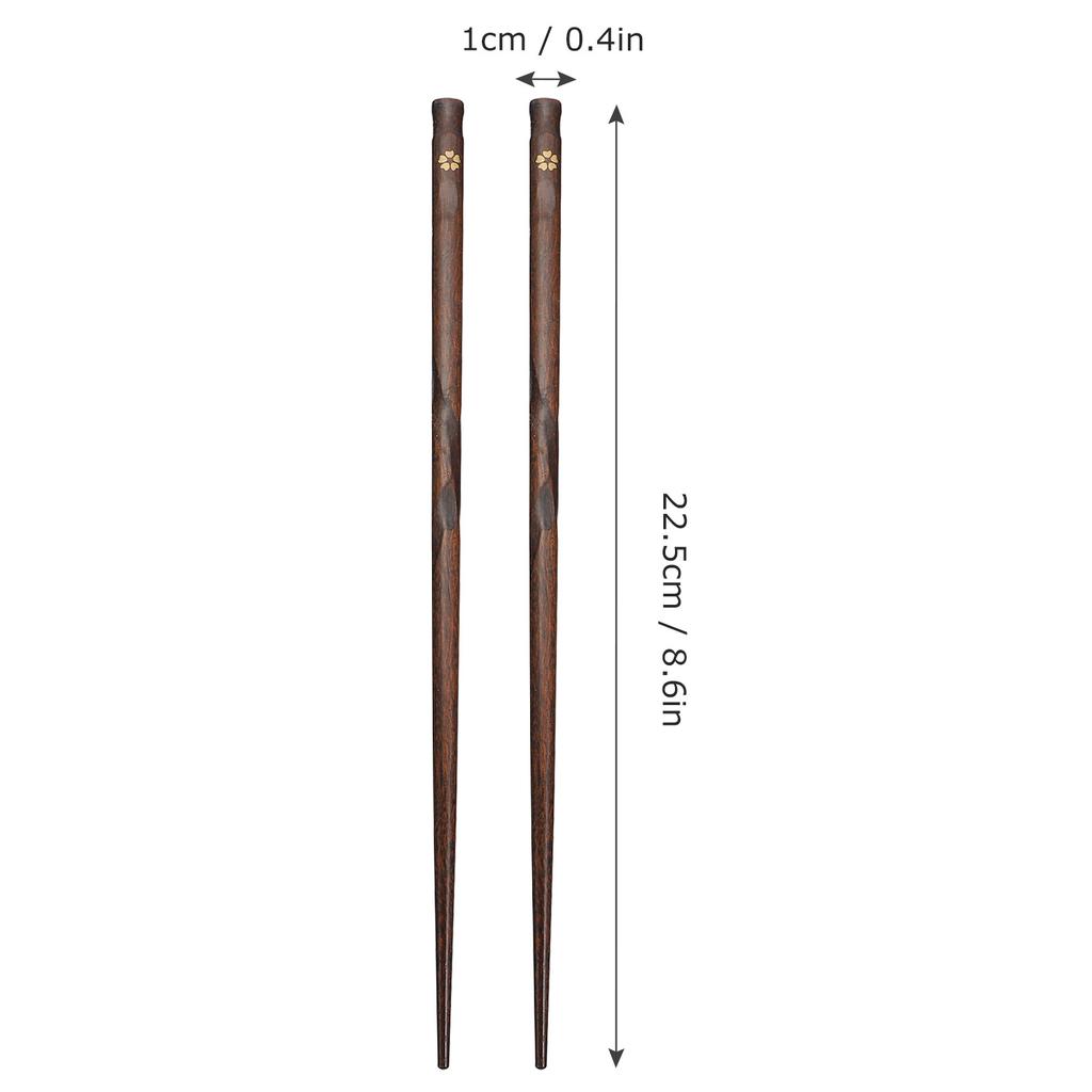 1 Set Wooden Chopsticks Tableware Set with Chopstick Rest Smooth Portable Case for Travel Home Camping Dinner Service