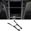 1Pair Car Console Panel Frame Trim Sticker Real Carbon Fiber Interior Parts for Infiniti Q50 Q60 2014-2019