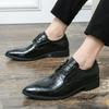 Модная мужская деловая повседневная кожаная обувь на шнуровке Универсальный стиль для мужчин Деловая Офисная Свадебная вечеринка Мужская обувь больших размеров 48
