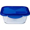 Square Box with Lid - PYREX - 1451030 - 16 X 16 Cm - 800 Ml - Cook & Go - Borosilicate Glass Base
