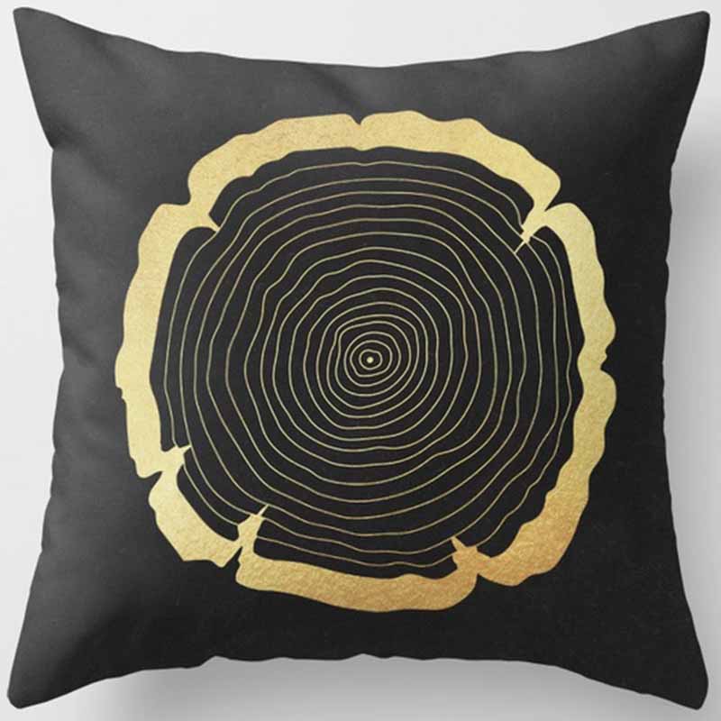Черно-желтая квадратная наволочка, украшение для дома, чехол для автомобильного дивана 45 см * 45 см