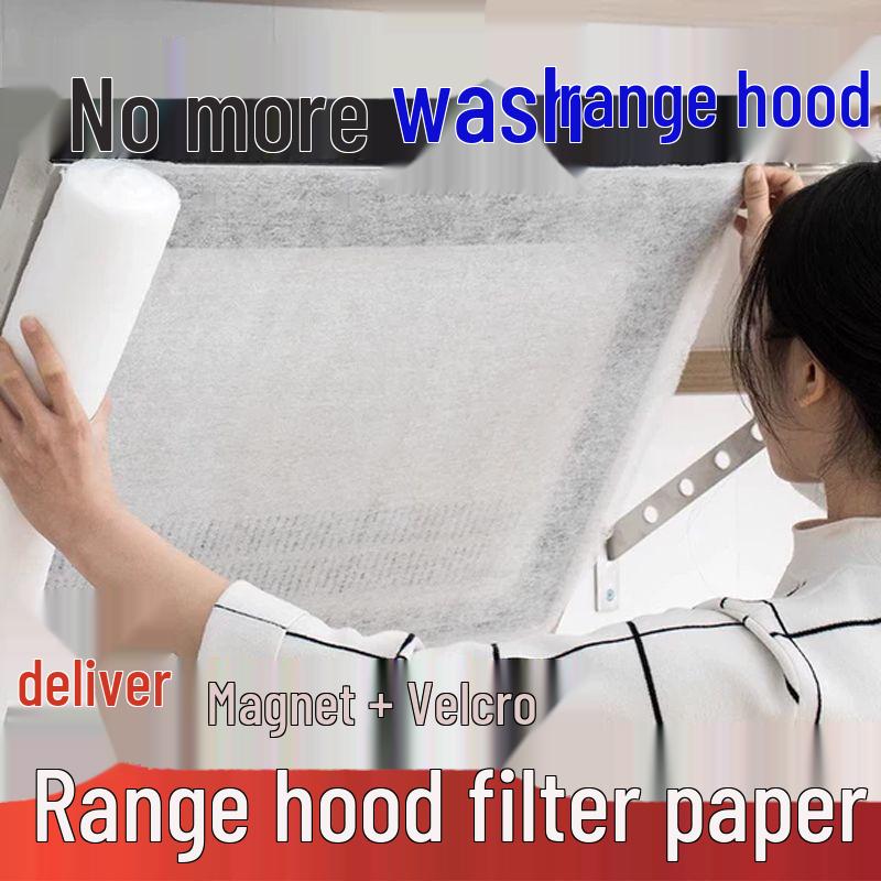 Universal Oilproof Range Hood Filter Screen with High-Temperature Resistant Sticker for Kitchen Stove