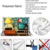2D Retro Living Room Tapestry for Bedroom, Vintage TV, Turntable and Mid-Century Decor