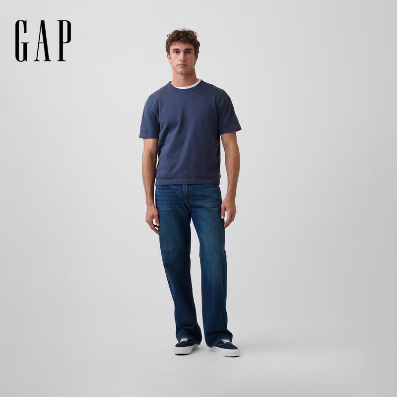 Gap Мужские классические прямые джинсы с эффектом потертости