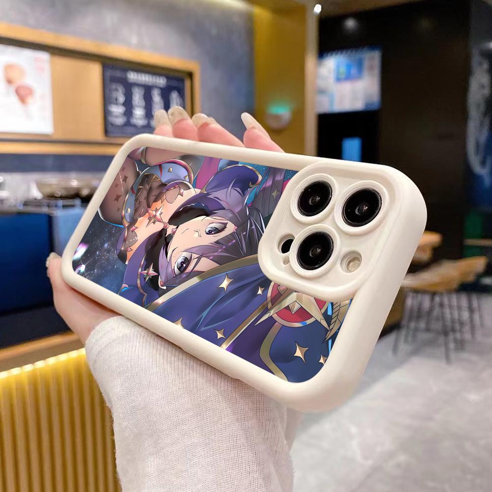 Game GI Mona Thicken TPU Mobile Phone Case for iPhone 17 16 15 14 13 12 11 Air Pro Max Plus Colorful Cover