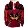 Новейшая аниме-толстовка с капюшоном Hazbin Graphic Hoodie для мужчин с 3D-принтом, трендовая уличная одежда, пуловеры с мультяшным принтом для отелей, топы, одежда