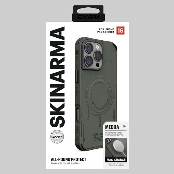Etui do iPhone 16 Pro Skinarma Magnetic Charging Oliwkowy