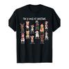 Funny 12 Days of Christmas Dogs T-Shirt - Vintage Style Short Sleeve Crew Neck Tee with 12 Breeds (Poodle, Beagle, Cocker Spaniel, Shih Tzu,