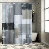 Современная Художественная Серо-Белая Занавеска для Ванны и Душа Водонепроницаемая Декоративная Подкладка для Ванной Комнаты