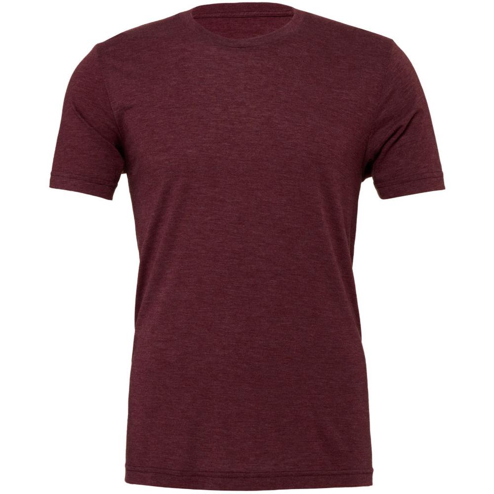 Canvas Mens Triblend Crew Neck Plain Short Sleeve T-Shirt