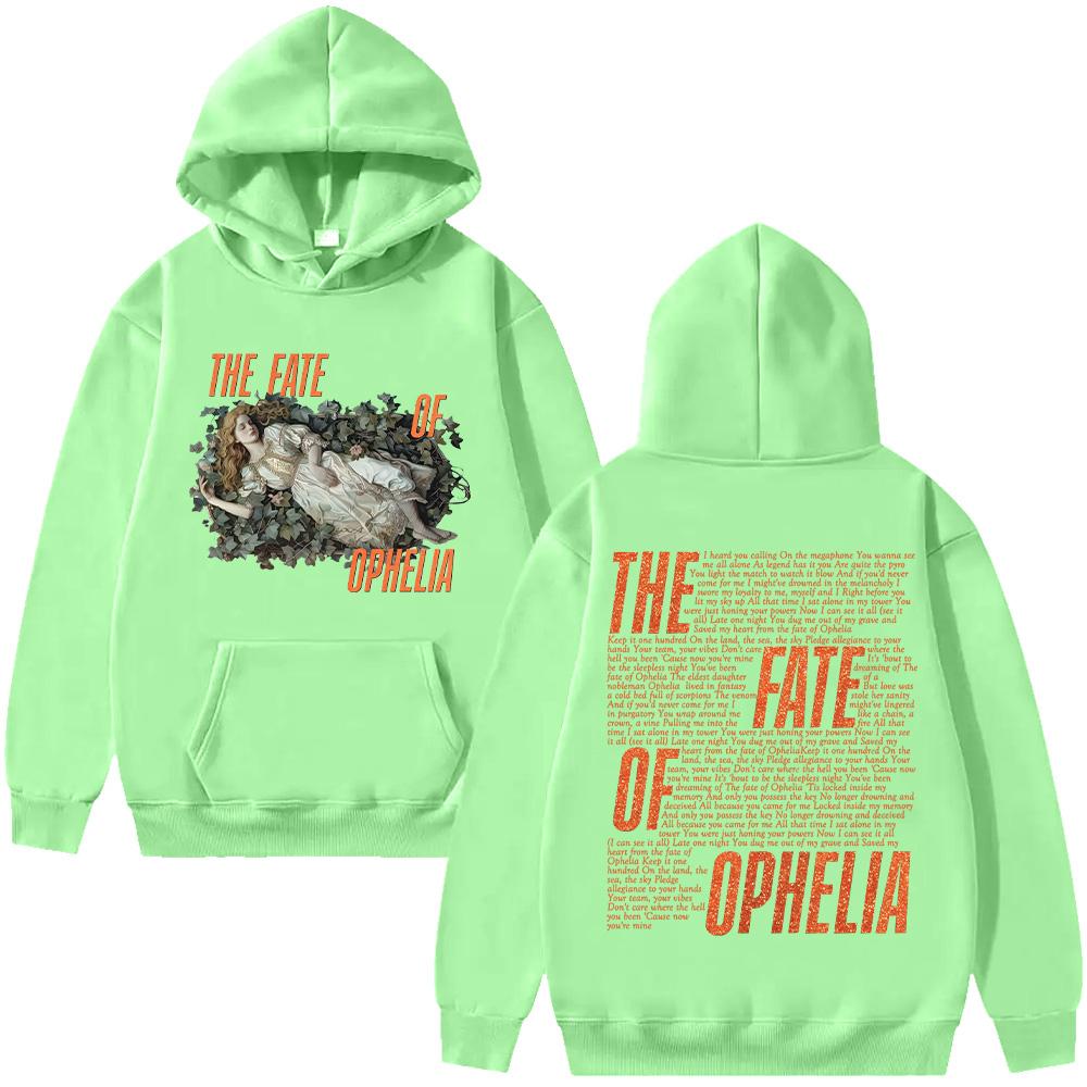 Худи с текстом песни The Fate of Ophelia TS The Life of A Showgirl, графикой альбома, одежда, женская, мужская, модная, ретро-эстетика, пуловер Y2K