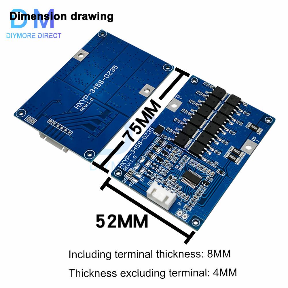 3/4/5S 35A Li-ion Литиевая Батарея BMS 18650 Зарядное Устройство Защита 12.6V 16.8V 21V Защита С Радиатором Контроля Температуры
