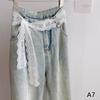 Y2K Long Lace Waistband Bow Floral Lace Waist Belt Tie Up Thin Dress Jeans Belt Summer