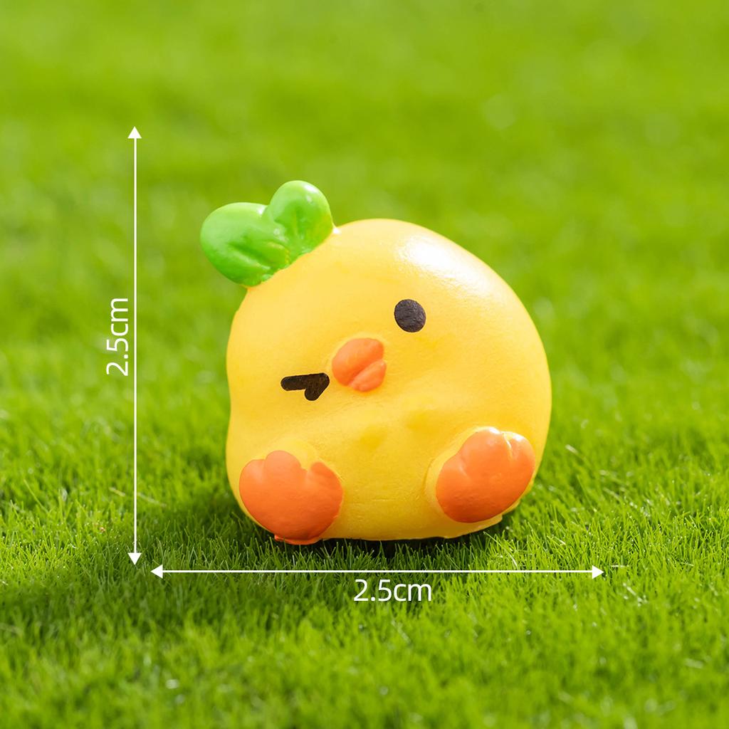 Микропейзаж мультфильм милый овощ курица животное фигурка сделай сам курица украшения аксессуары настольный автомобиль смоляное украшение