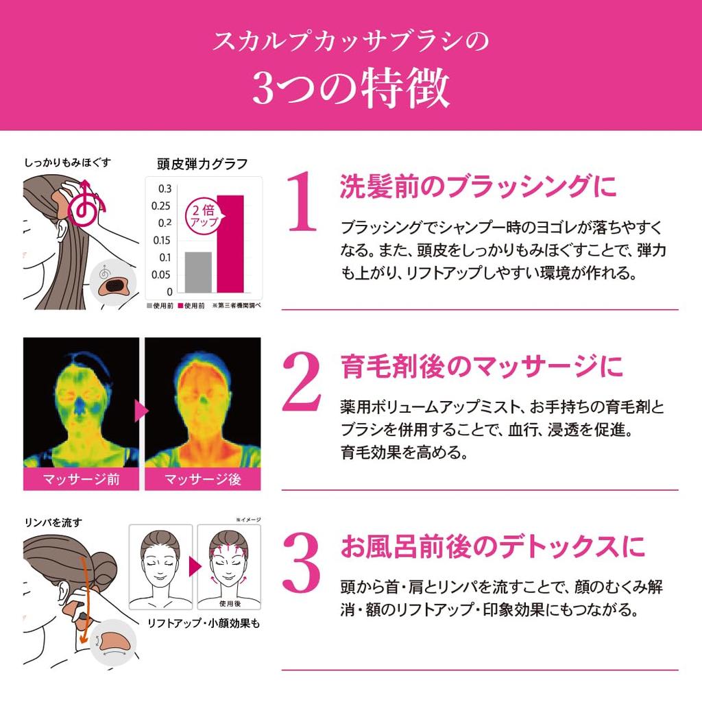 Магазин Scalp Kassa Brush Массажная щетка для кожи головы В комплекте с официальной книгой по красоте [Официальный эксклюзив] S.HEART.S S.HEART.S