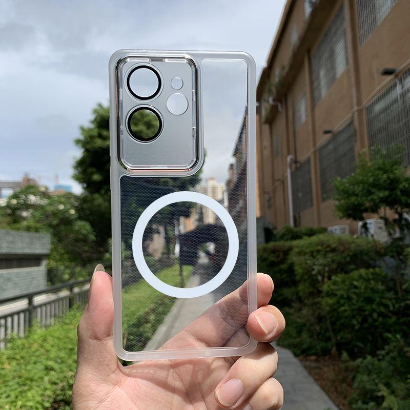 Для OPPO Realme GT 6 6T 5 Pro 3 Чехол Мягкий ТПУ Прозрачный Магнитный Защита Объектива Задняя Крышка Чехол Для Realme GT Neo 6 Se 5 3T 3