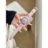Ремешок для часов с милой вышивкой бантом Aurora кожаный ремешок для Apple Watch ремешок 8 49 9 7 SE 6 для iWatch 45 42 44 40 MM Girl Lovely Bracelet