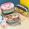 Insulated Lunch Box,4 Grid Insulated Bento Box,Multi Grid High Capacity Food Containers,Leakproof Fast Food Boxfor School Office