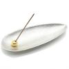 Incense Burner Holder Compatible Sticks Cones Stick Ash Does Not Spill Stylish Interior Meditation Yoga (Silver)