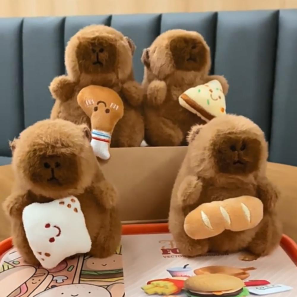 Bag Hanging Capybara Key Pendant Stuffed Animals Plush Toy Doll Kawaii Capybara Keychain Couple