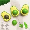 Avocado Catnip Wall Ball Cat Toys Catnip Edible Licking Balls Snack Healthy Rotatable Treats Toys Kitten Supplies Teeth Cleaning