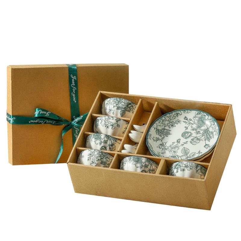 Керамические миски, тарелки, наборы посуды в японском стиле, сувениры из керамики высокой ценности, подарки для открытия бизнеса, посуда, легкая роскошь