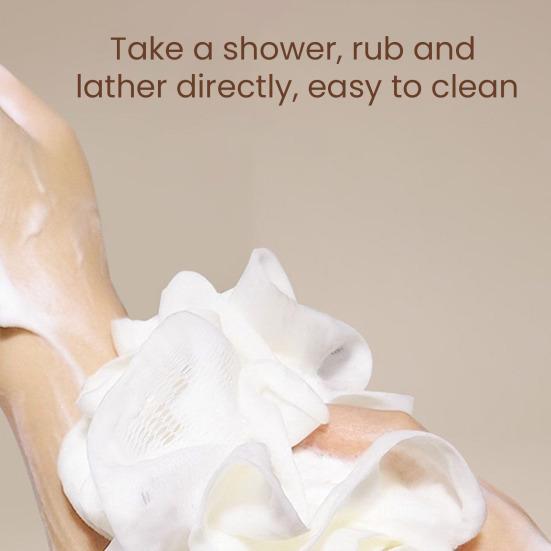 3 шт. Люфа Мыло Мочалка для тела с мягким полотенцем 2-в-1 Гель для душа Мыло Люфа Ткань Сетчатый дизайн Разглаживающая кожу Мочалка для тела