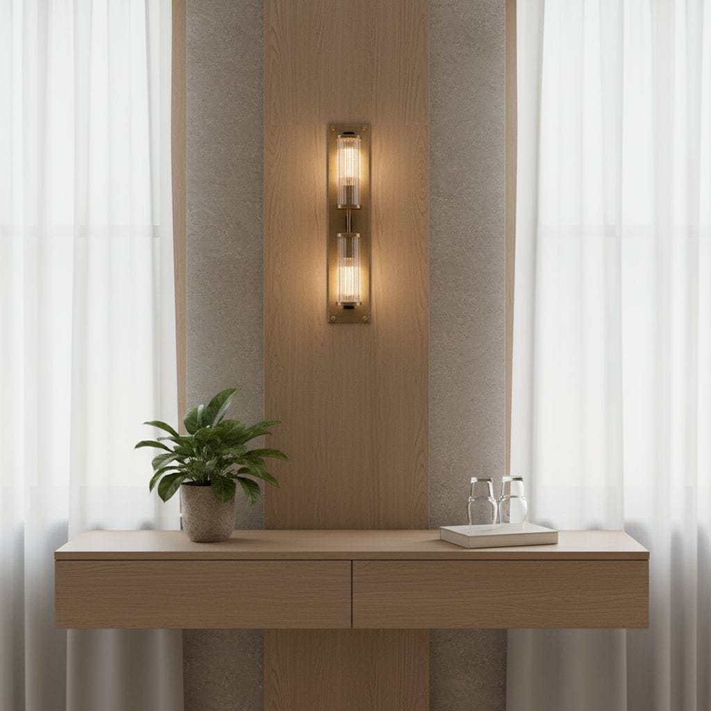 Girona - large wall sconce 70 cm metal and crystal gold, brass