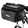 WILD MAN 4L Rainproof Bicycle Handlebar Storage Bag with Touchscreen for MTB, Mountain Road Bike, Folding Bicycle, and Scooter (GS6)