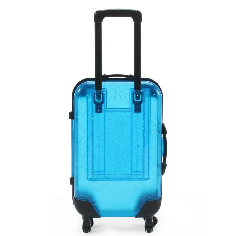 1 шт. Мини-чемодан на колесиках для хранения кукольной одежды, обуви, ювелирных изделий, милый пластиковый маленький чемоданчик, коробка для украшения кукольного домика, аксессуары