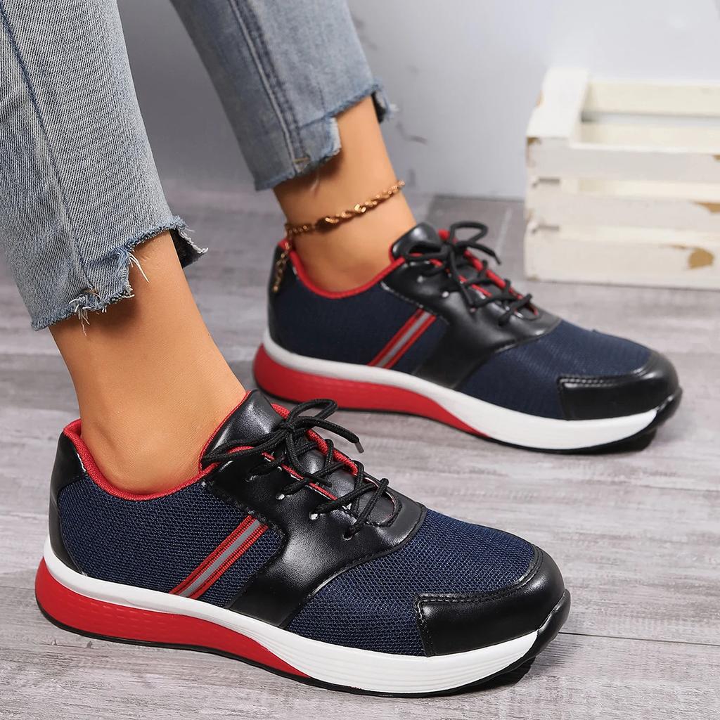 Women Causal Sneakers Summer New Fashion Breathable Ladies Mesh Lace Up Sports Shoes for Women Platform Walking Designer Shoes
