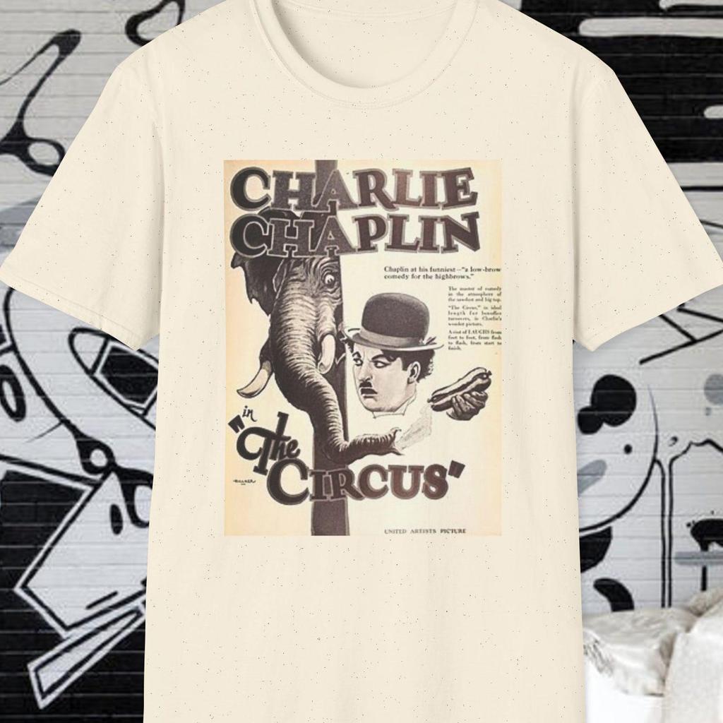 Charlie Shirt, Rare, THE CIRCUS Cream Poster | silent films, 20s, buster keaton, josephine baker, murnau, movie, classic, 30s, brando