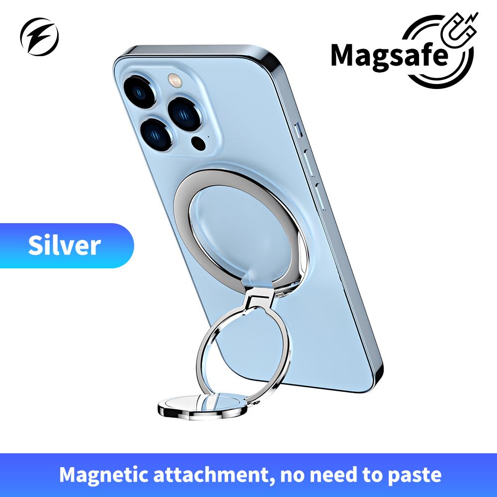FONKEN MagSafe Phone Magnetic Finger Ring Holder for iPhone 13 14 15 Adhesive Phone Stand Grip Mount Smartphone Accessories
