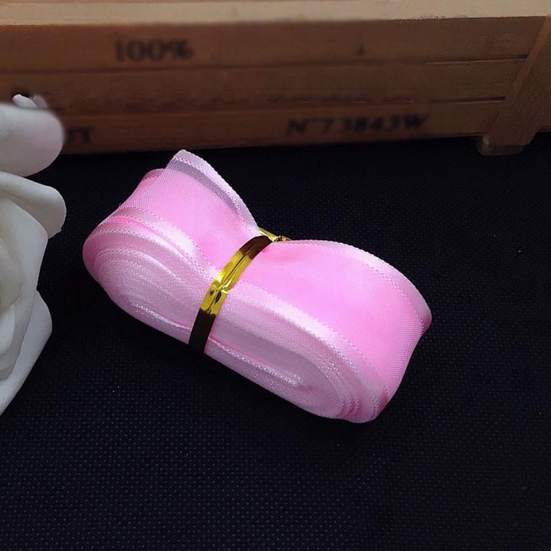 Candy Color Gauze Ribbon Satin Organza Ribbon for Wedding Party Decoration Handmade Ribbon Gift Packaging