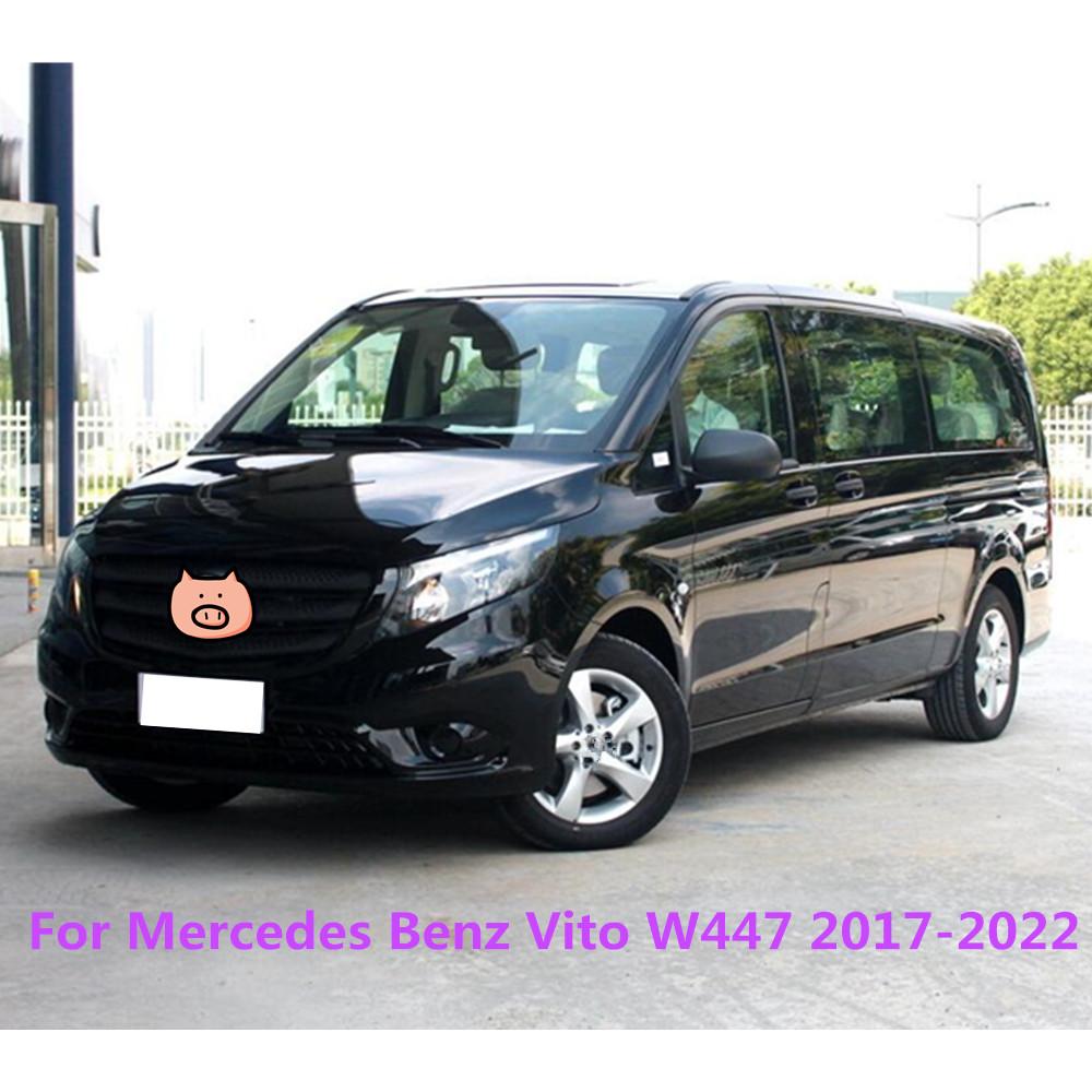 Для Mercedes Benz Vito W447 2016 2017 2018 2022 передняя противотуманная фара с отделкой для бровей, рамка лампы из АБС-пластика, хромированная крышка